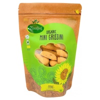 Mini palitos de pão sem glúten com sementes de girassol orgânicas 75 g - Zealia