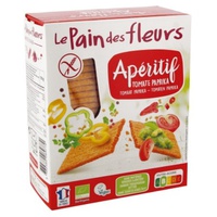 Torradas crocantes Aperitivo de tomate e páprica Bio sem glúten 150 g (Tomate) - Le Pain des Fleurs