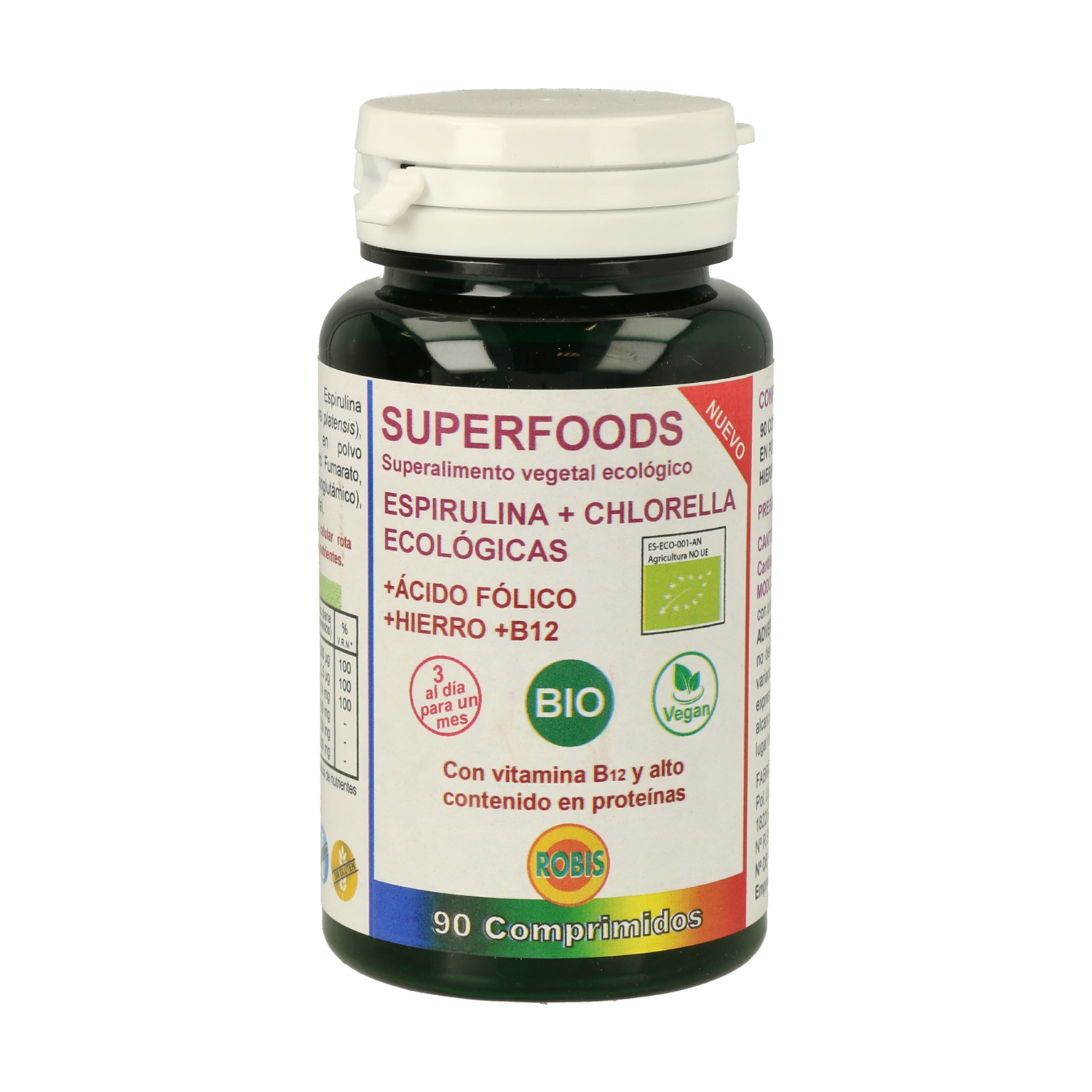 Espirulina + Chlorella 90 cápsulas de Robis Naturitas