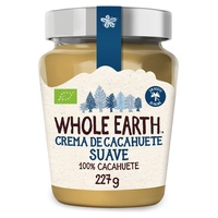 Manteiga de amendoim bio lisa 227 g - Whole Earth