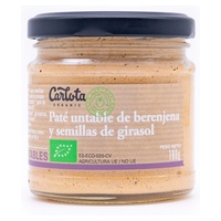 Patê para barrar de beringela e sementes de girassol eco Carlota Organic