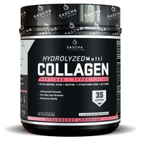 Hydrolyserat kollagen jordgubbslimonad