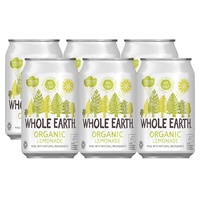 Pacote de refrigerante de limão orgânico sem açúcar 6 unidades de 330ml - Whole Earth
