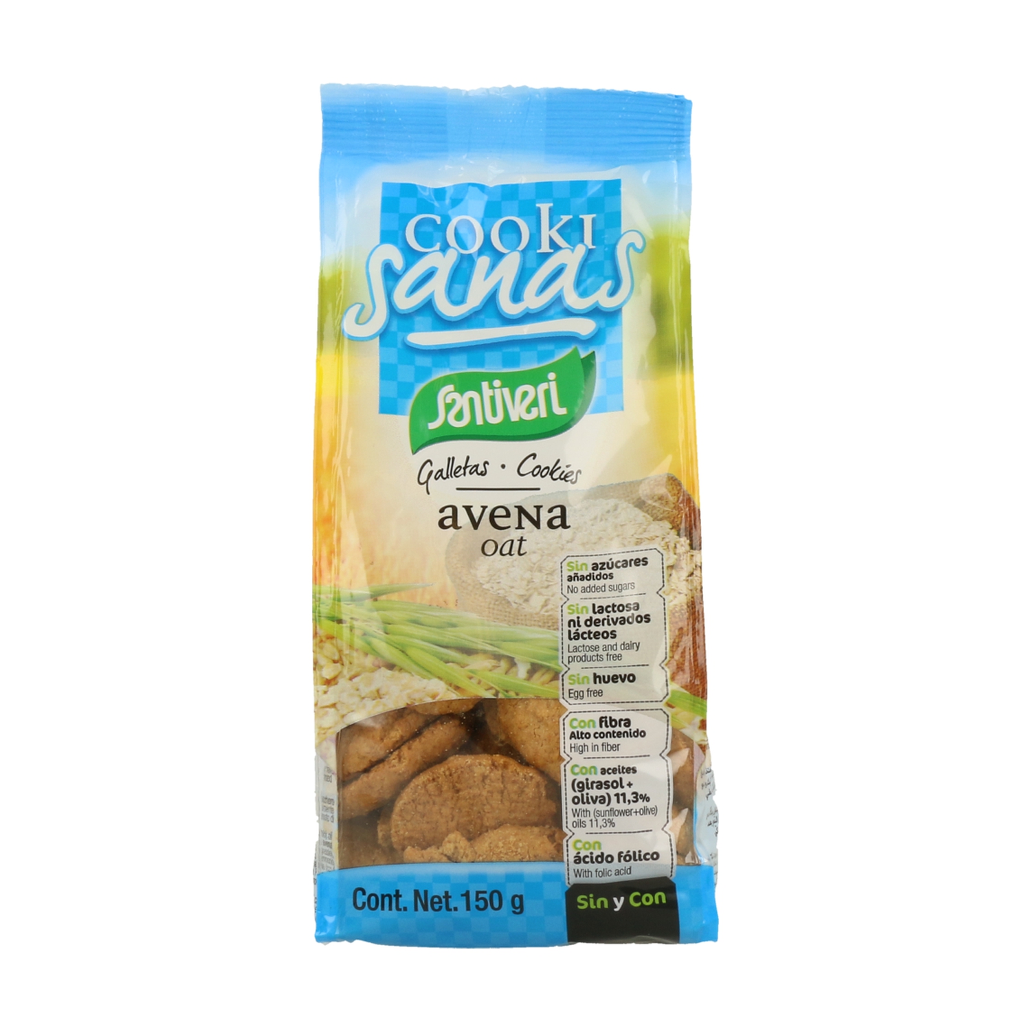Galletas Cookisanas Avena sin azúcar 150 g de Santiveri Naturitas