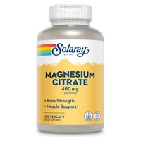 Magnesium Citrate 180 cápsulas vegetales de 400 mg Solaray | Natural Doctor