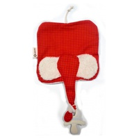 Elly rote vichy flache Bettdecke 20x20cm