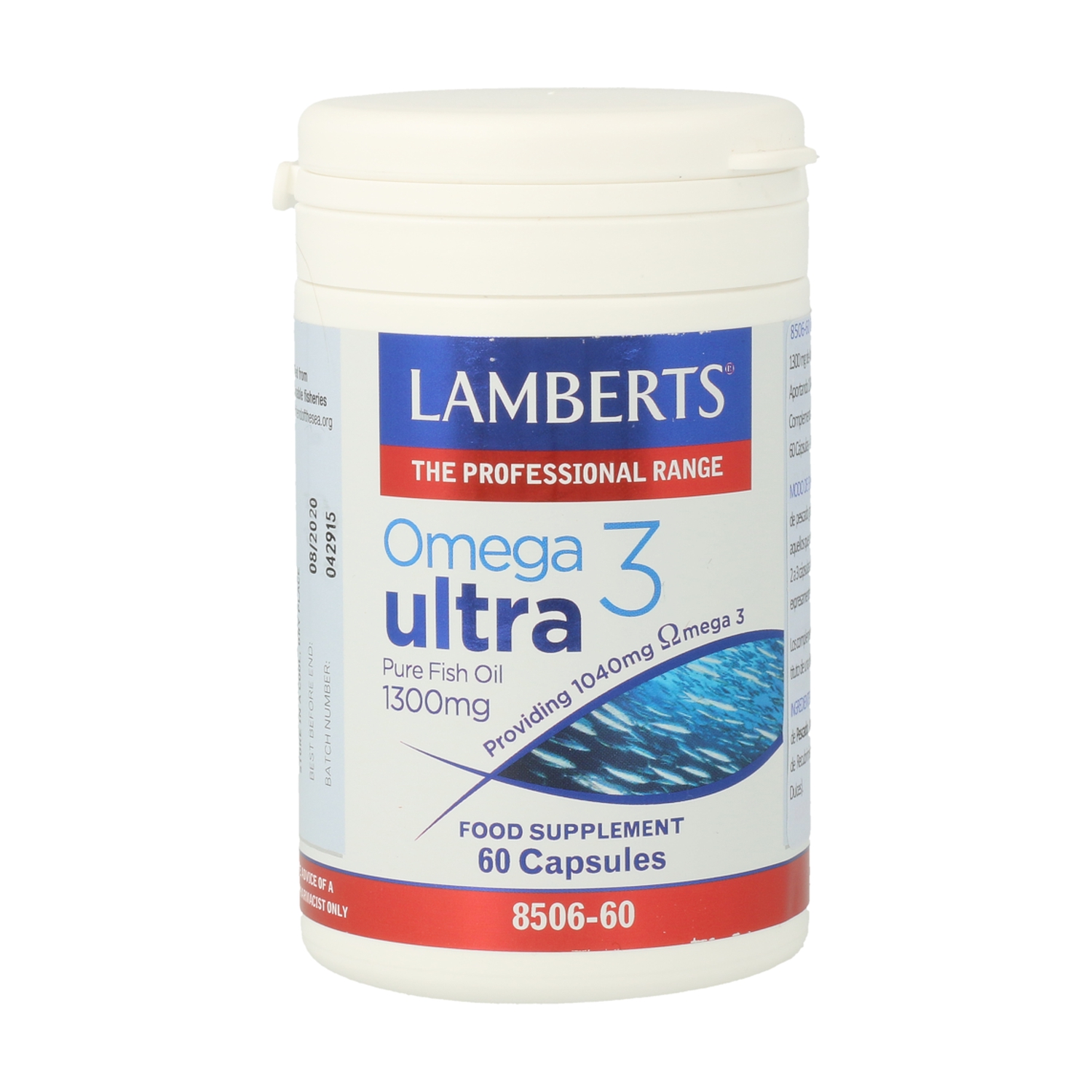 Omega 3 Lamberts 60 cápsulas de 1300mg Ultra Naturitas