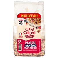 Ekologisk proteinmüsli med röda frukter